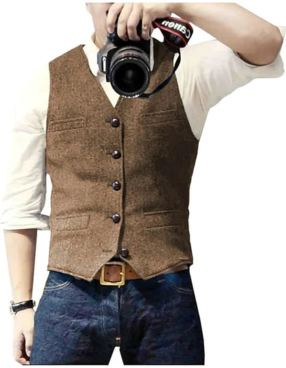 Gilet de costume homme col V coupe moderne ajustée
