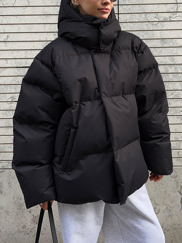 Veste d'hiver matelassée colorée avec capuche