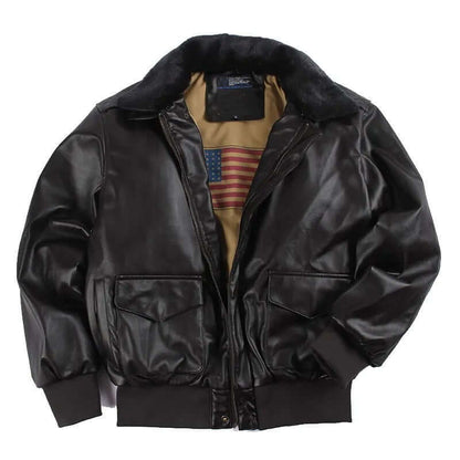 Blouson en cuir homme style motard poches