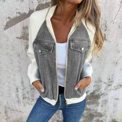 Veste en jean femme stylée décontractée