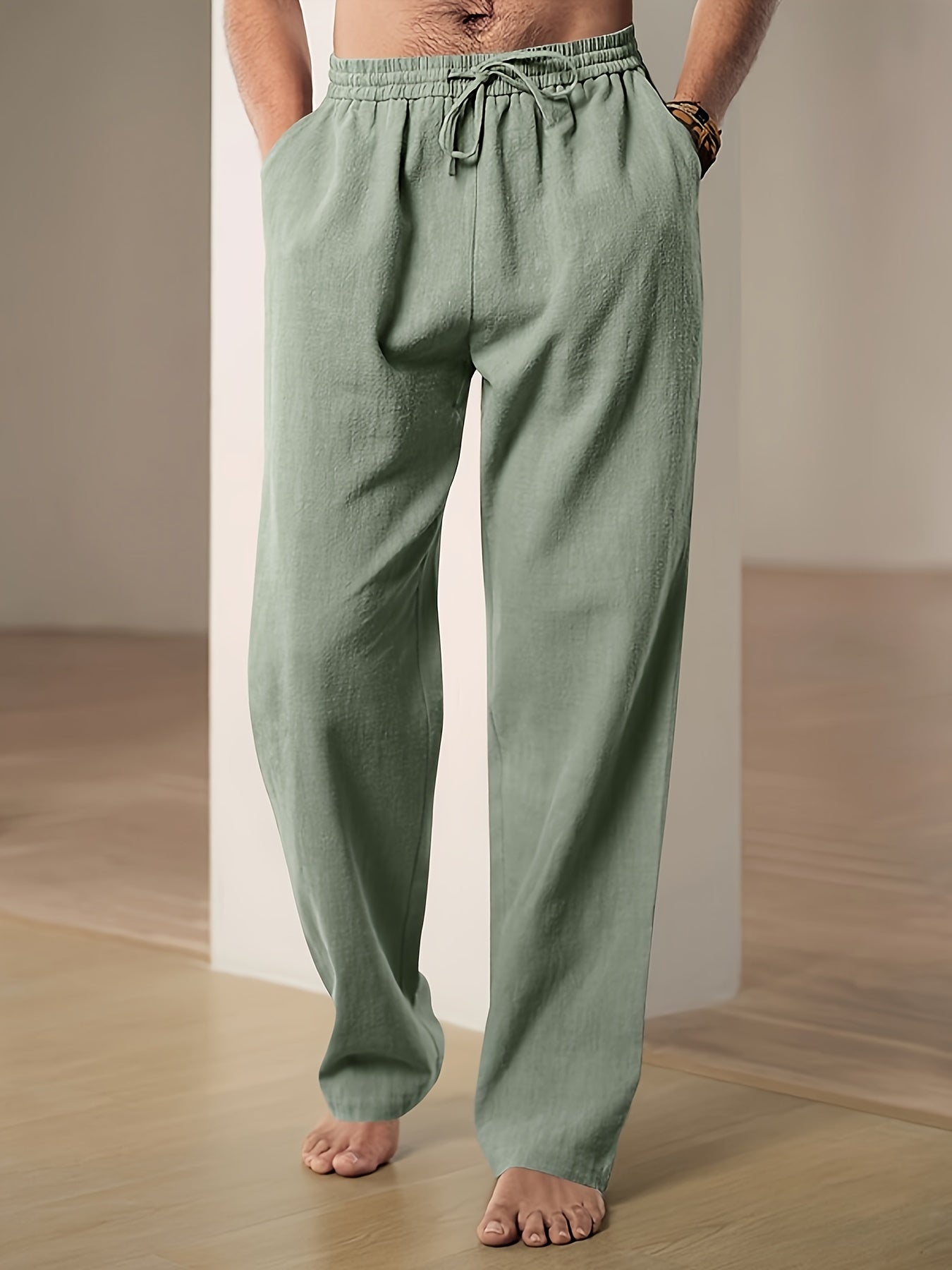 Pantalon confortable pour homme, décontracté avec cordon de serrage