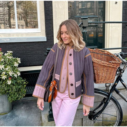 Veste mi-saison moderne pour femme avec boutons