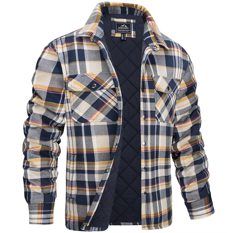 Veste de bûcheron à carreaux rustique pour homme