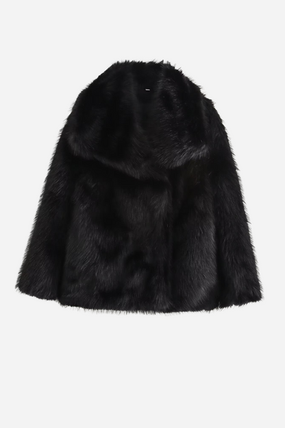 Veste chic en fausse fourrure Col châle