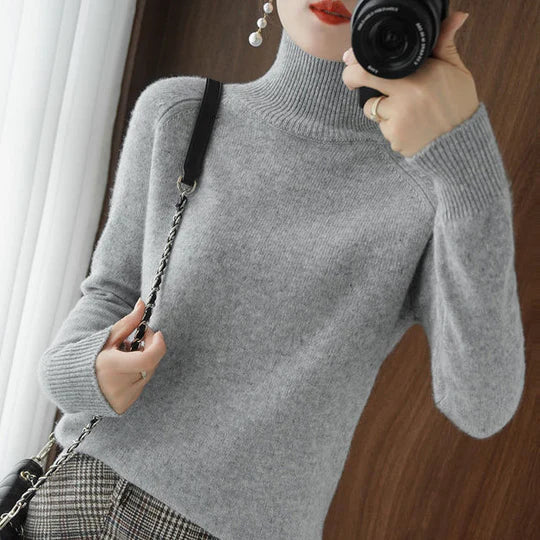 Pull col roulé élégant pour femme