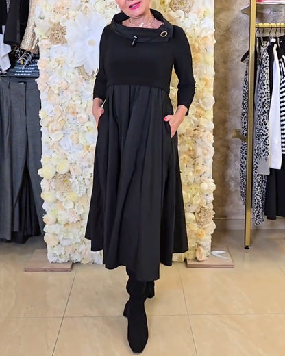 Robe trapèze unie et tendance
