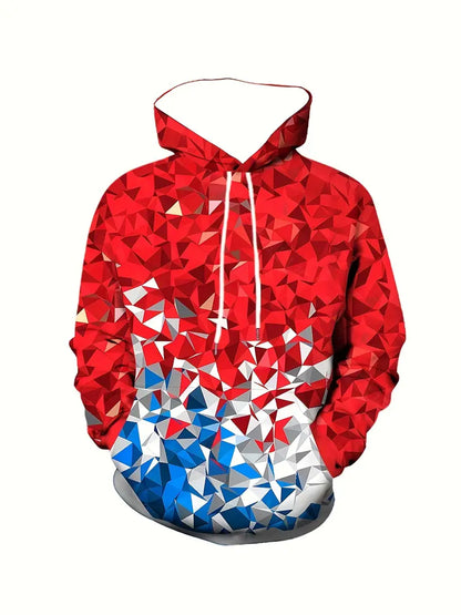 Männlicher Kapuzenpullover Geometrisches Design - IdealeKleiden