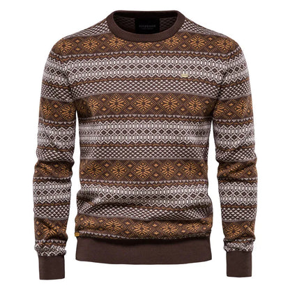 Pull rétro col rond pour femme