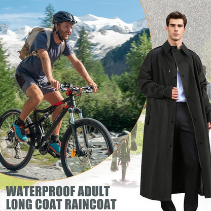 Wasserdichter Regenmantel Lang - IdealeKleiden