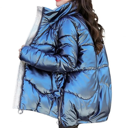 Doudoune matelassée d'hiver pour femme, chaude et confortable