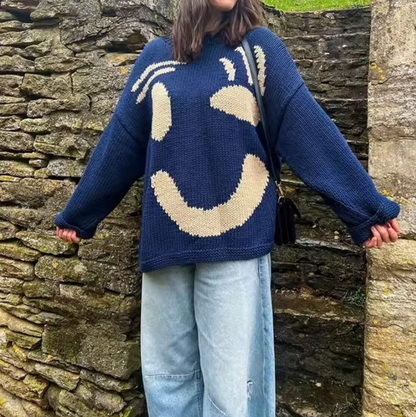 Pull en maille oversize en coton confortable