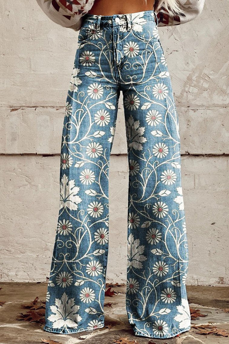 Mode élégante pour femme | Pantalon fleuri pour femme style été