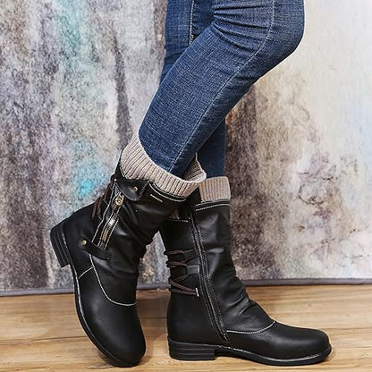 Bottes hautes en laine chaudes pour femme