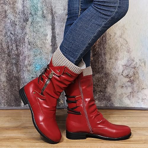 Bottes hautes en laine chaudes pour femme