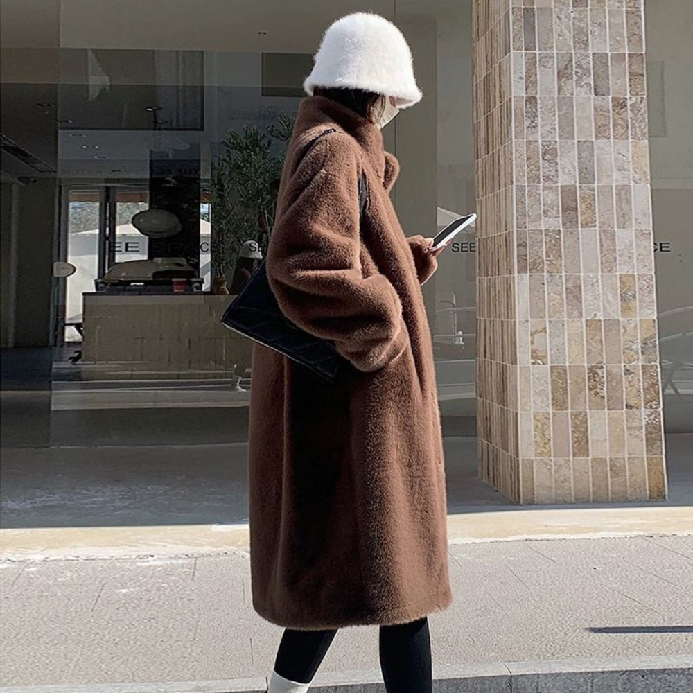 Veste en fausse fourrure élégante pour femme