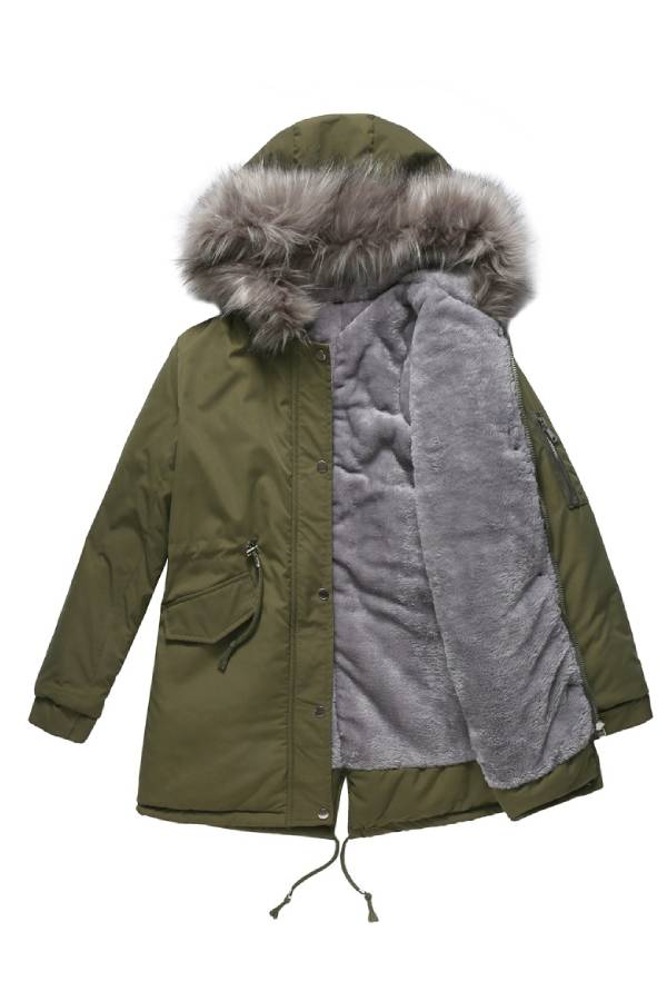 Manteau d'hiver femme polaire matelassé chaud