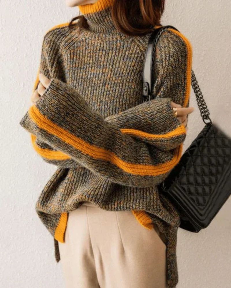 Pull élégant à col montant pour femme