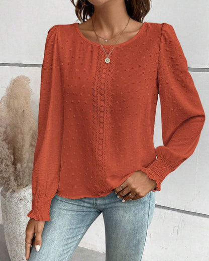 Robe élégante pour femme, col rond, unie