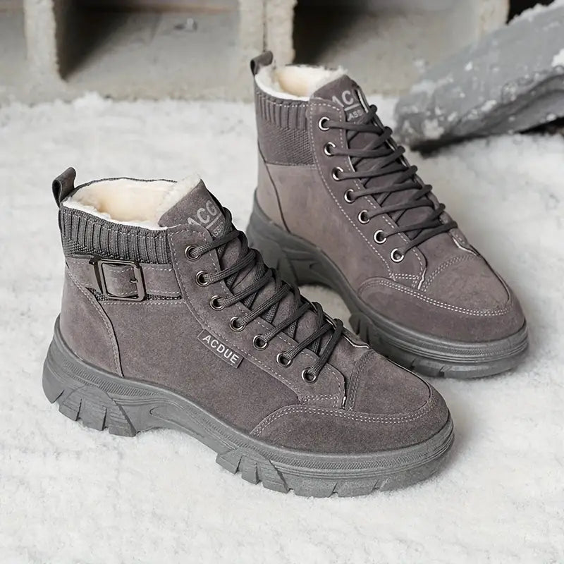 Bottes souples en velours pour femme
