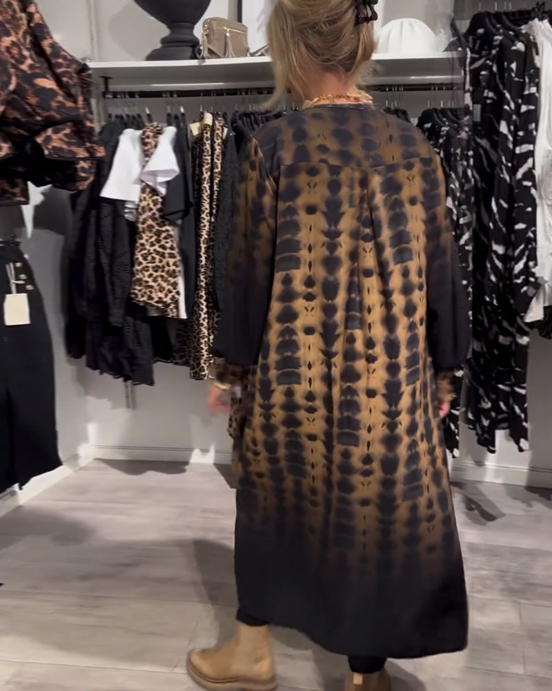 Farbenfrohes Sommerkleid V-Ausschnitt - IdealeKleiden