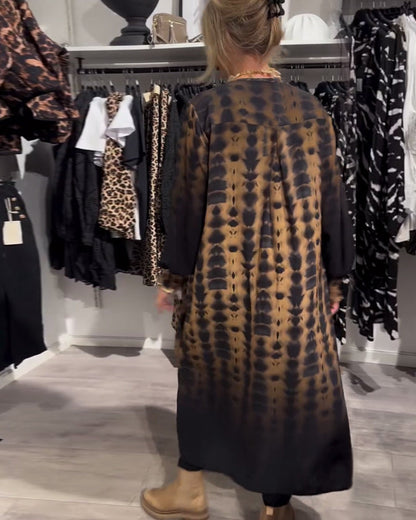 Farbenfrohes Sommerkleid V-Ausschnitt - IdealeKleiden