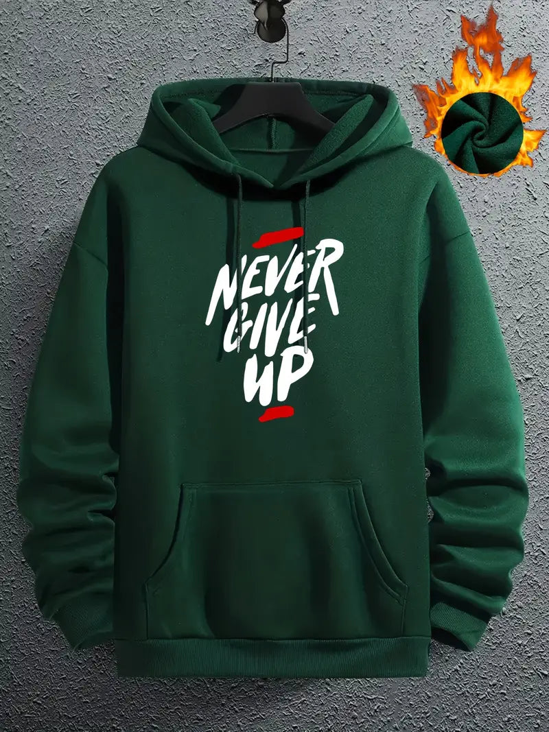 Pull à capuche de motivation pour homme Gris