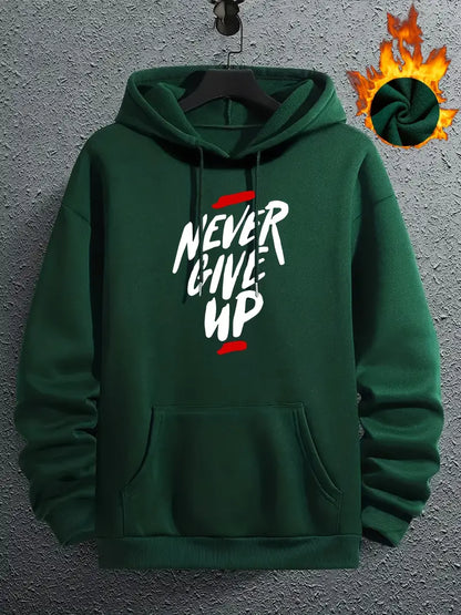 Pull à capuche de motivation pour homme Gris