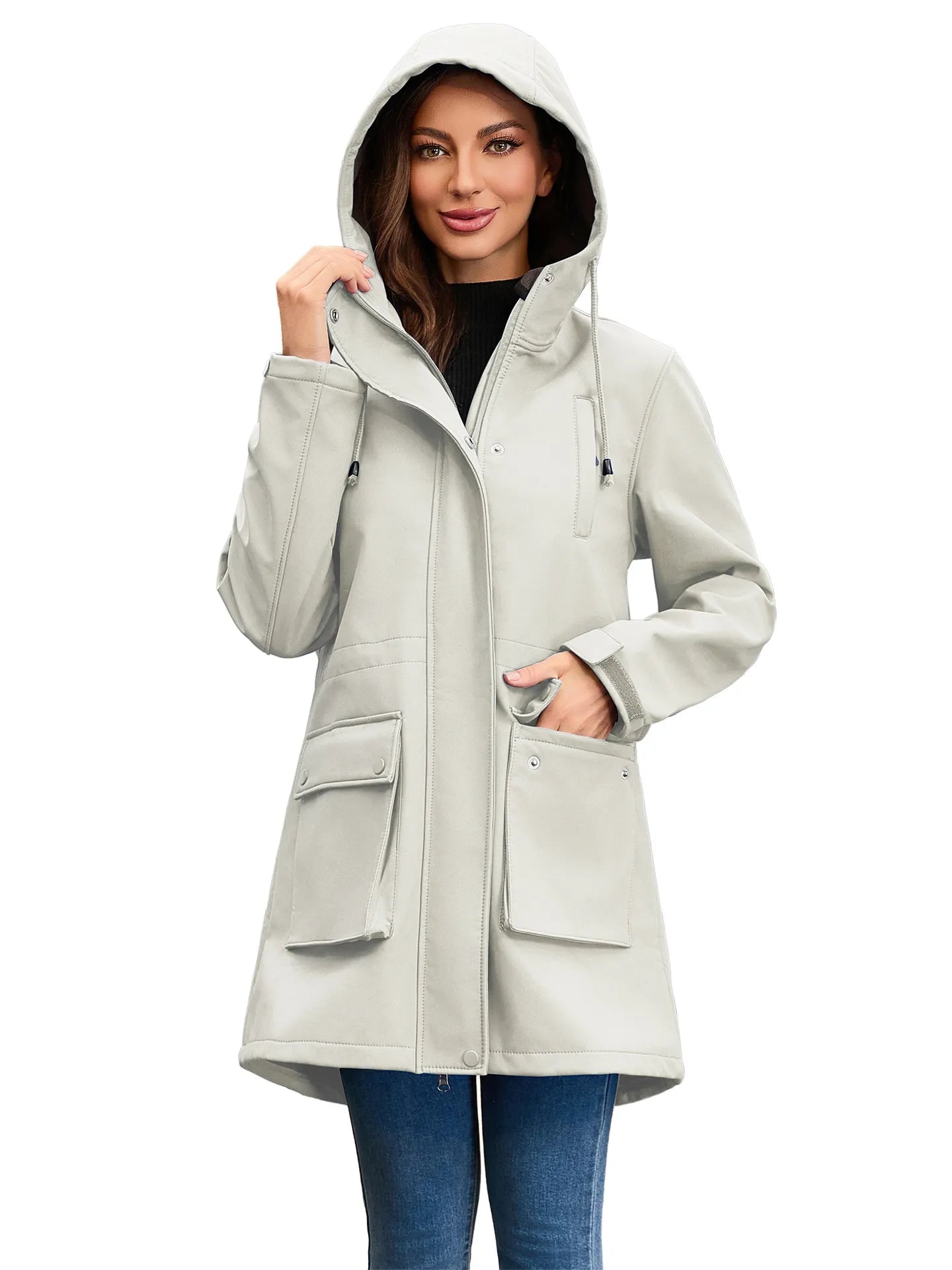 Veste softshell imperméable à capuche pour femme