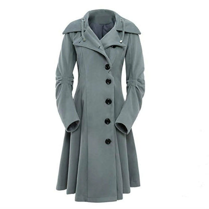 Trench-coat élégant pour femme avec capuche