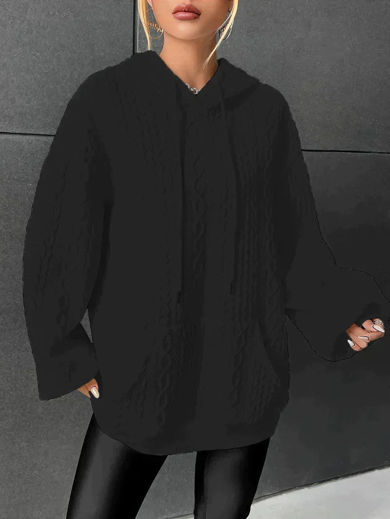 Pull surdimensionné capuche cordon de serrage oversize