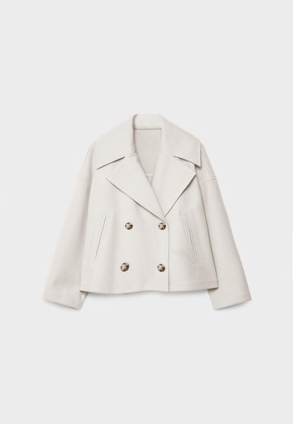 Manteau d'hiver élégant pour femme, coupe courte classique