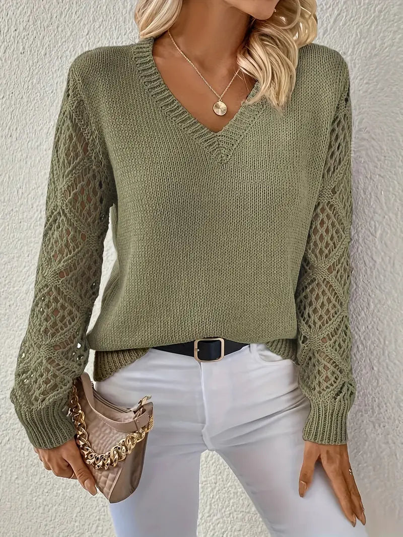 Pull uni printemps élégant