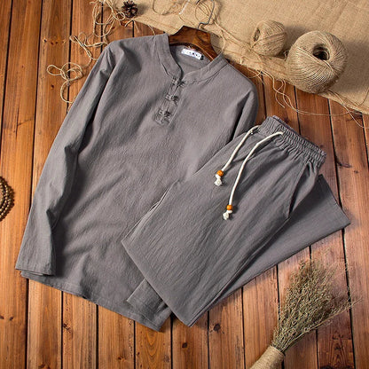 Ensemble Confort : Chemise manches longues et pantalon élastique