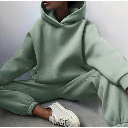 Ensemble pull à capuche chaud d'hiver