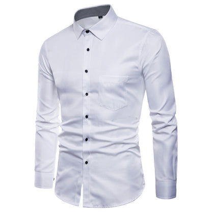 Chemise homme coupe slim en satin moderne