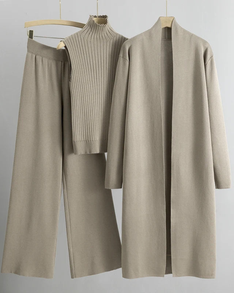 Stilvolles 3-Teiliges Damenkleid Set - IdealeKleiden