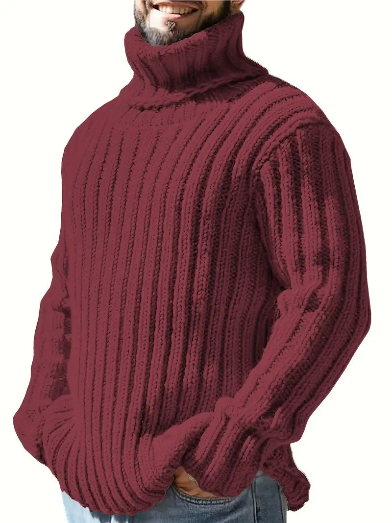 Col roulé uni pour homme