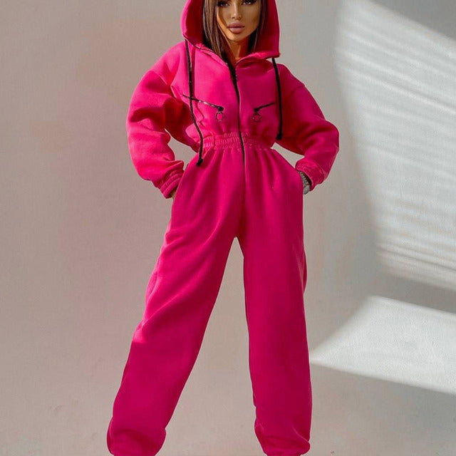 Ensemble deux pièces pratique à capuche pour femme, idéal pour le quotidien