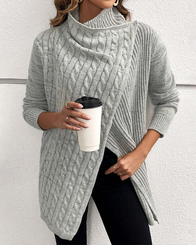 Pull-over unicolore élégant avec col en V