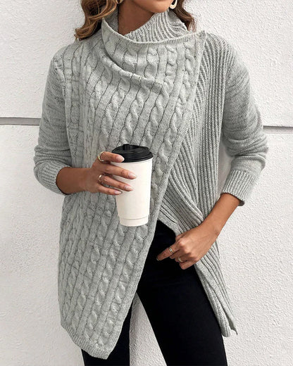 Pull-over unicolore élégant avec col en V