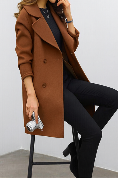 Manteau pour femme élégant et moderne à double boutonnage