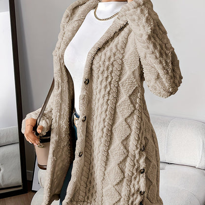 Élégante veste longue pour femme avec capuche style marin