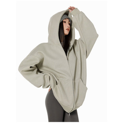Sweat à capuche zippé moderne pour femme