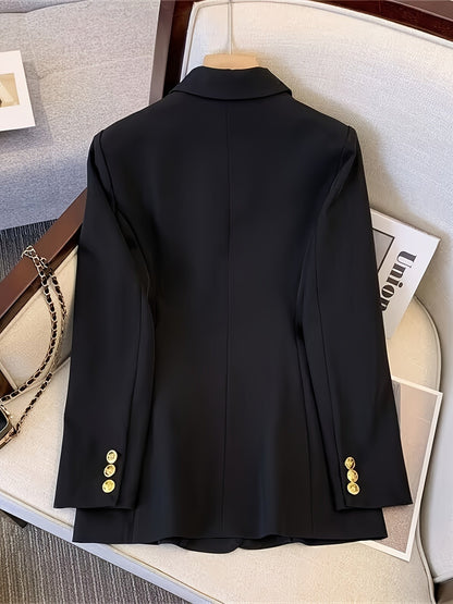 Eleganter Business Blazer Slim Fit Goldknöpfe - IdealeKleiden
