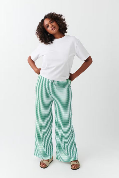 Pantalon léger à rayures pour femme