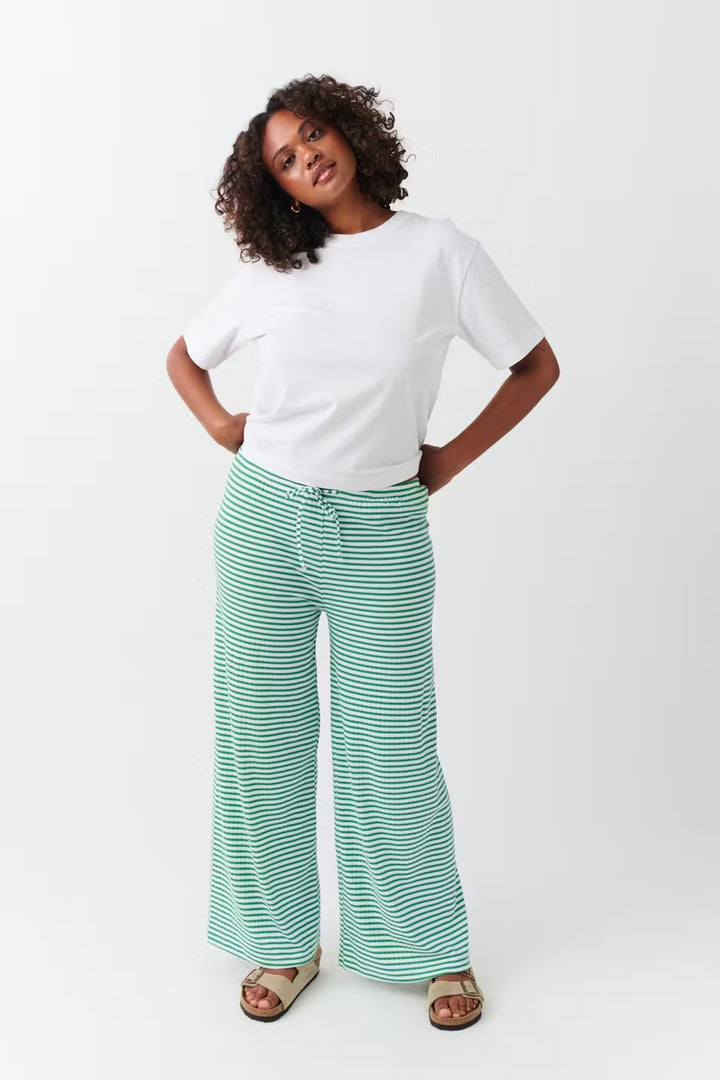 Pantalon léger à rayures pour femme