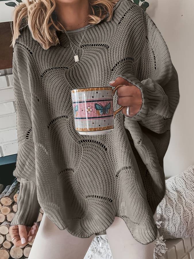 Pull en maille simple style décontracté