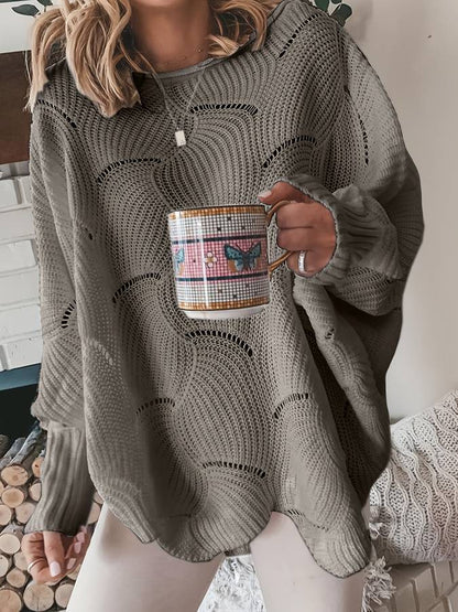 Pull en maille simple style décontracté