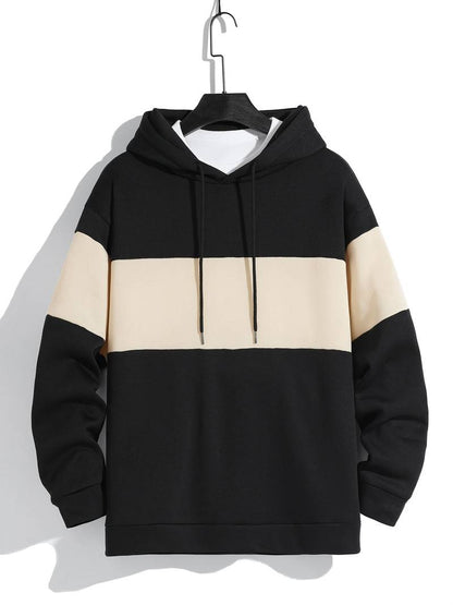 Pull à capuche décontracté pour hommes à manches longues