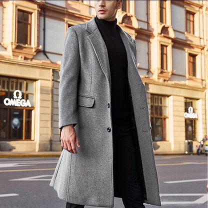 Veste d'hiver longue et chaude pour hommes
